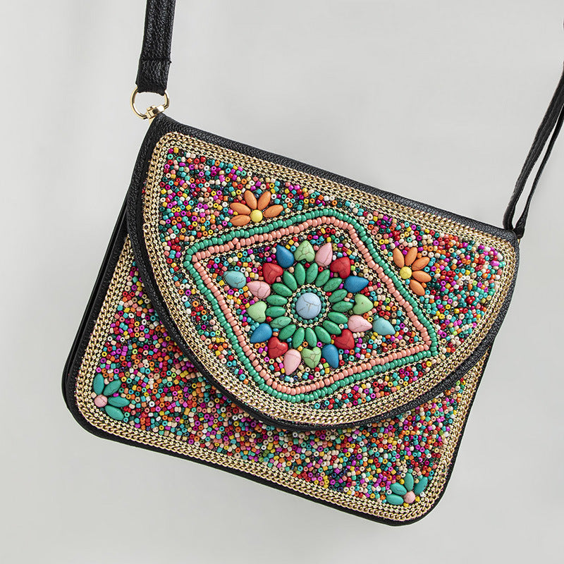 Bohemian Style Bag Bead Ethnic Style Satchel Shell Phone Bag