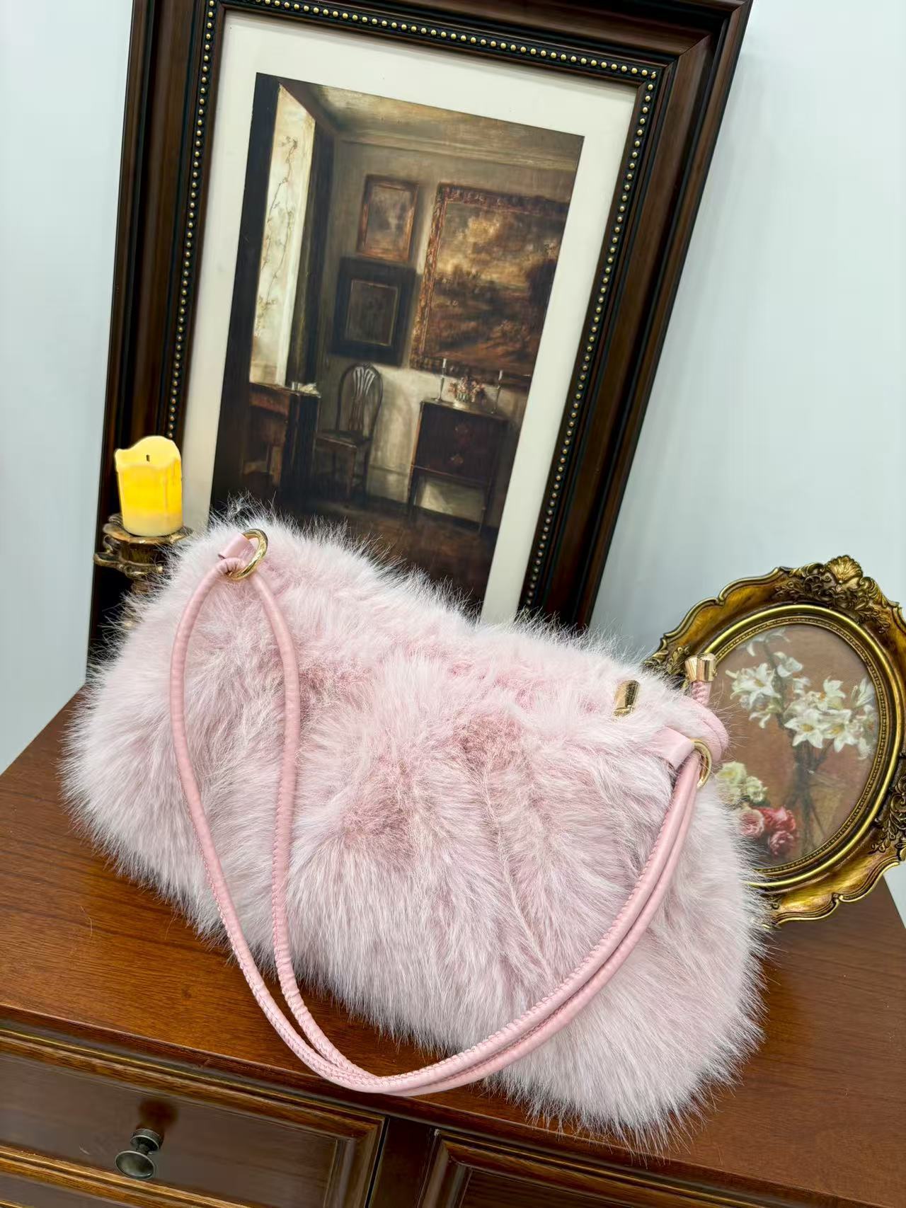 Plush Bag Women's Fashion Casual Portable Underarm Bag