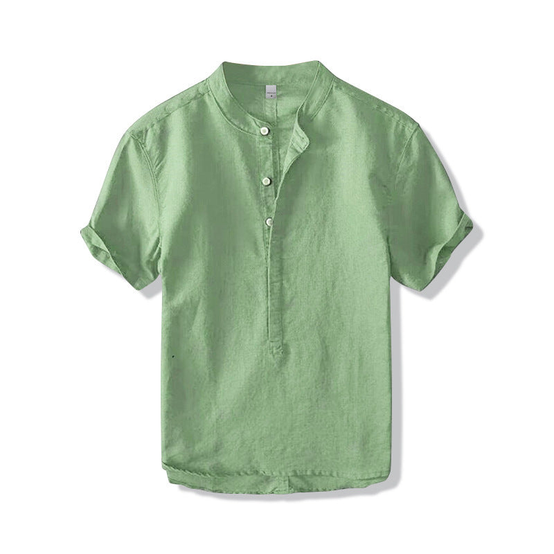 Chinese Style Summer Men's Linen Shirt