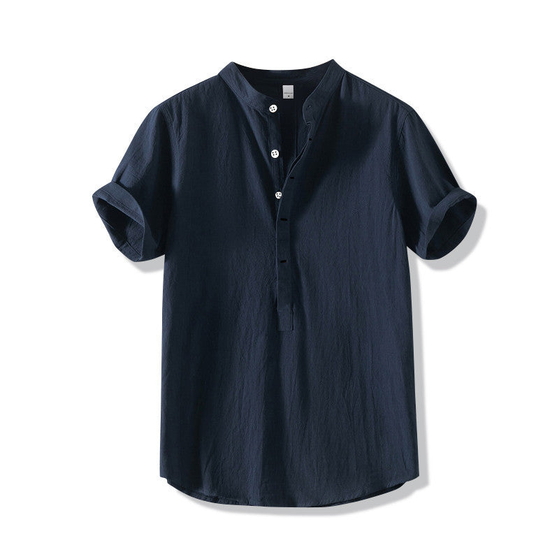 Chinese Style Summer Men's Linen Shirt