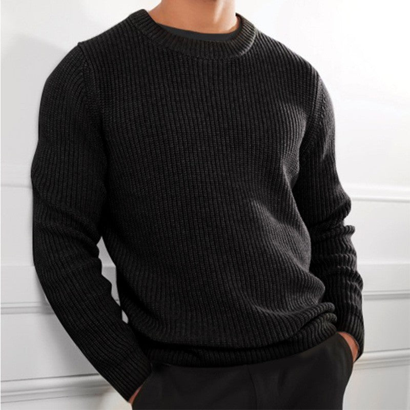New Men's Casual Knitted Sweater Long Sleeve