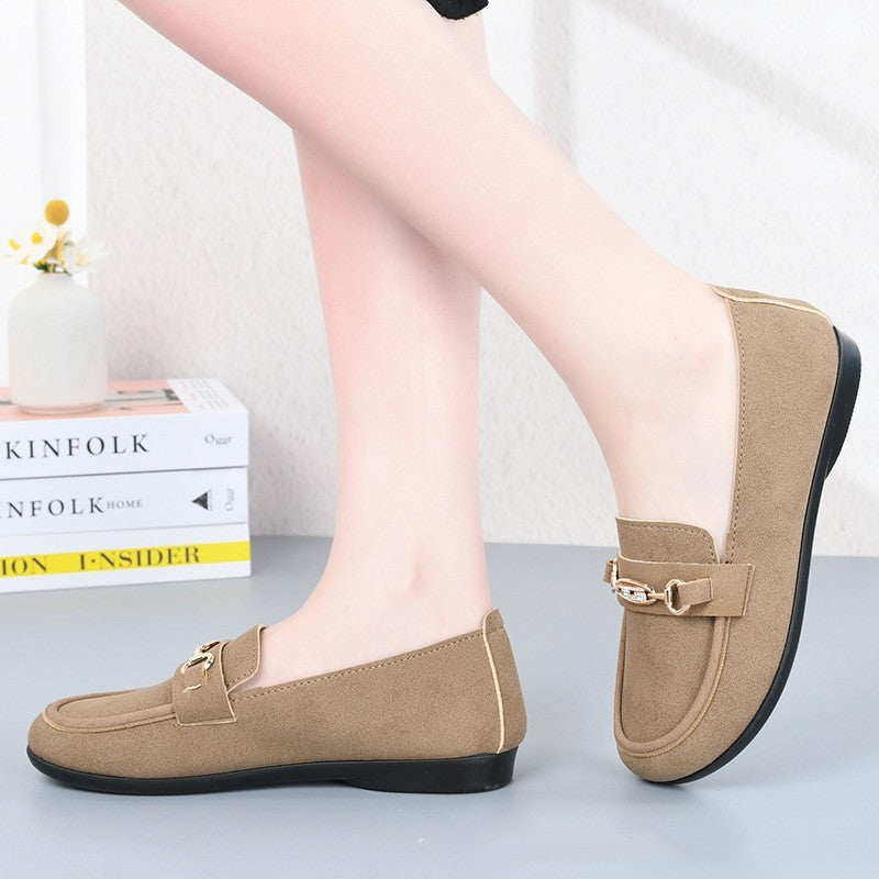Solid Color Casual Shoes Soft Sole Work