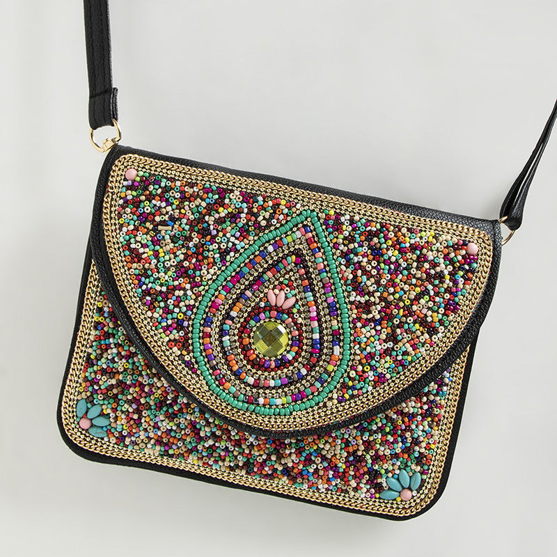Bohemian Style Bag Bead Ethnic Style Satchel Shell Phone Bag
