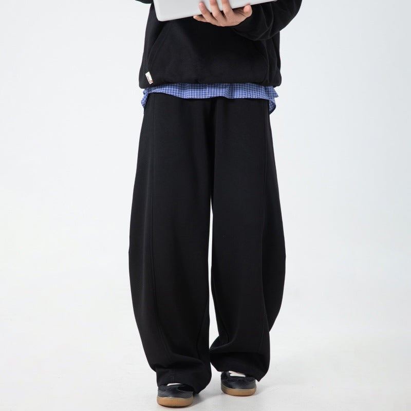 Split Patchwork Casual Pants Men's Loose Track Sweatpants