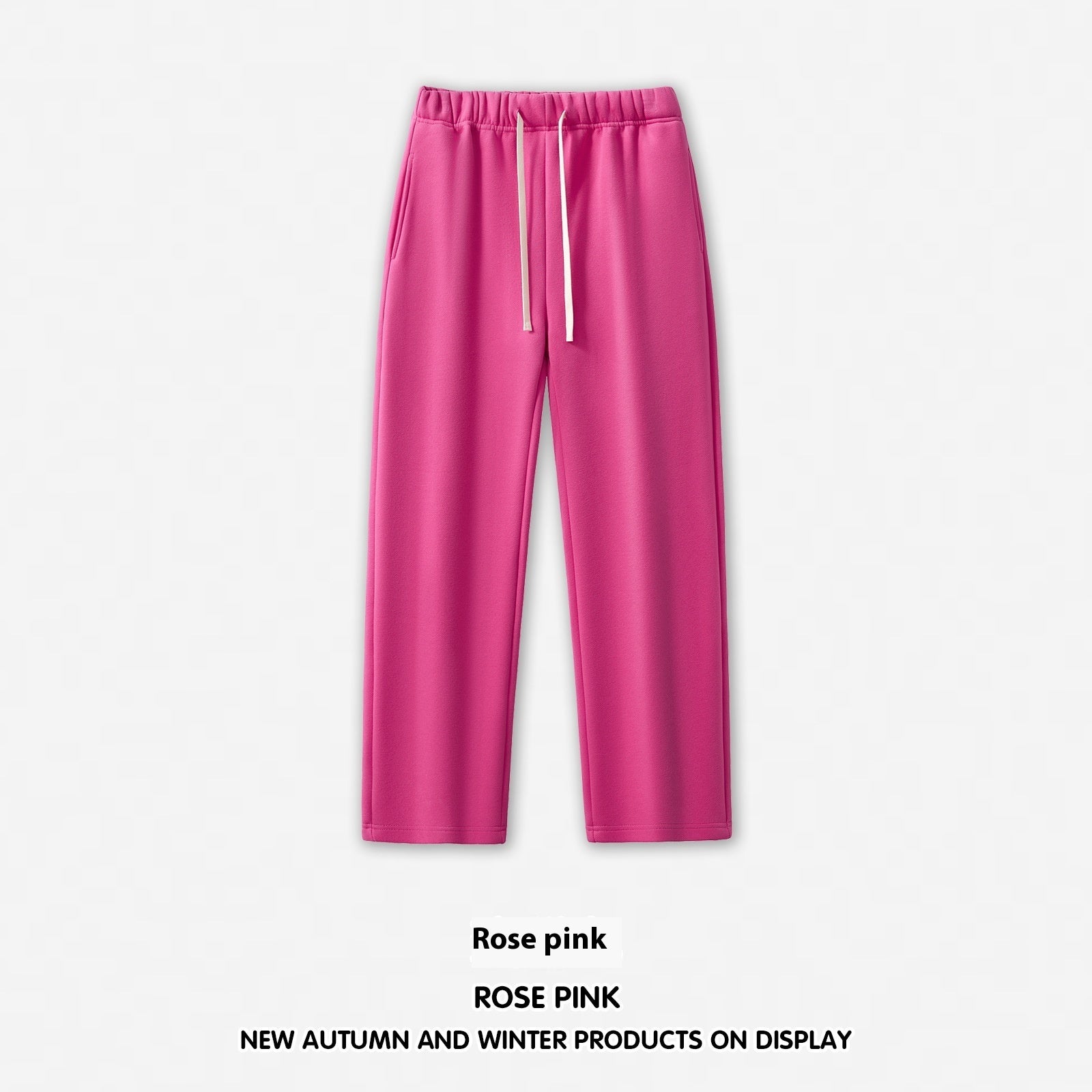 Men's Wide Leg Straight Dopamine Solid Color Sweatpants