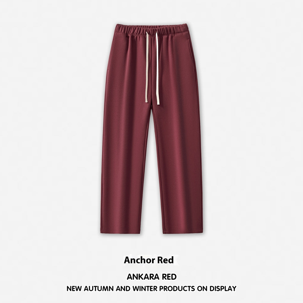 Men's Wide Leg Straight Dopamine Solid Color Sweatpants