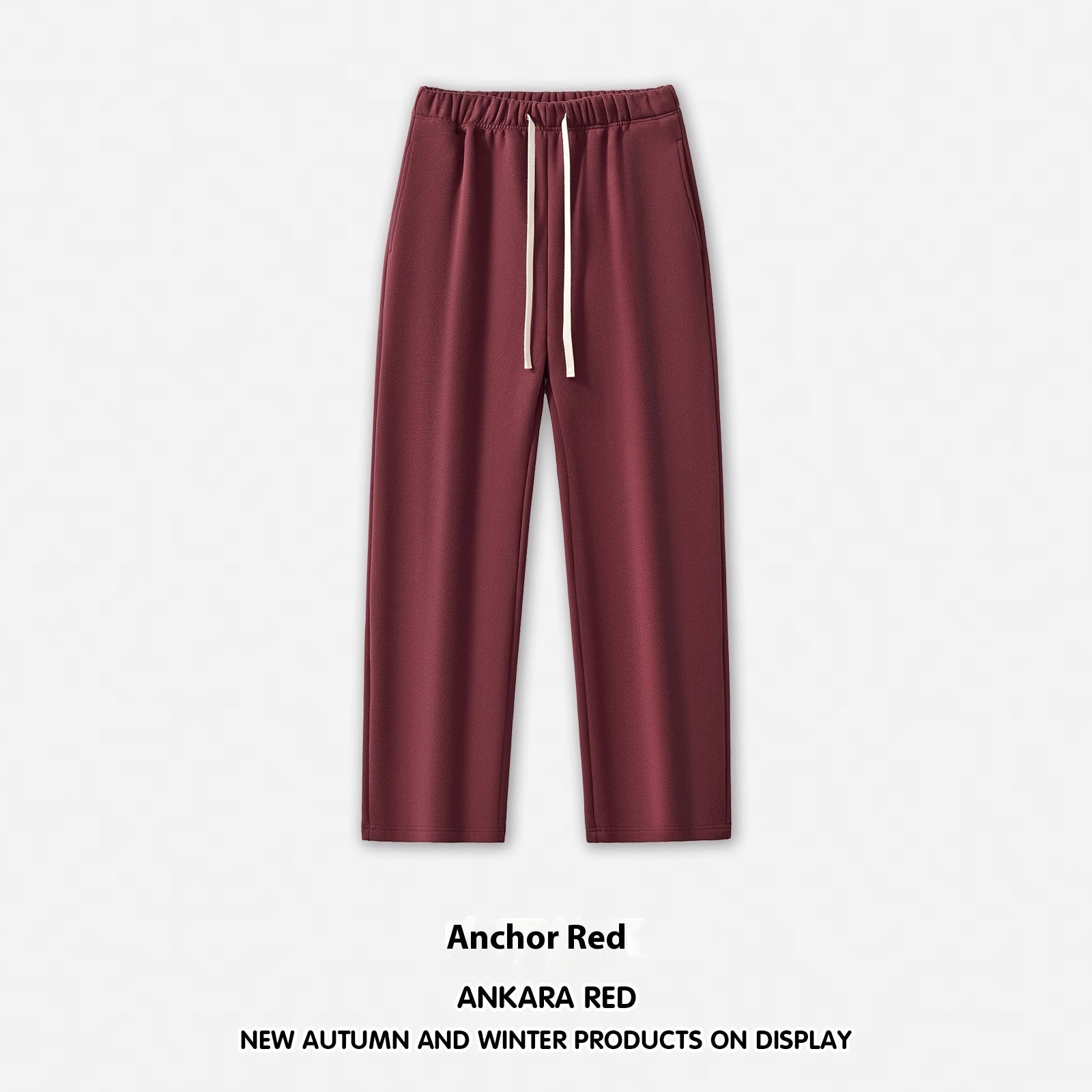 Men's Wide Leg Straight Dopamine Solid Color Sweatpants