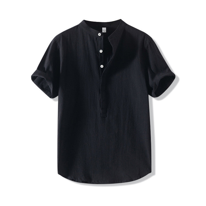 Chinese Style Summer Men's Linen Shirt