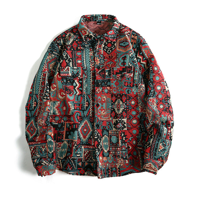 Men's Jacquard Pattern Long Sleeve