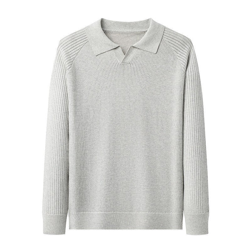 Men's Spring And Autumn Trendy All-matching Scissors Collar All-matching