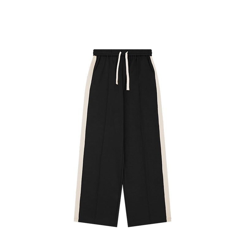 Retro Sports Side Stripe Trendy Brand Casual Men's Wide-leg Pants