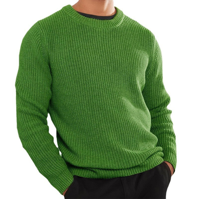 New Men's Casual Knitted Sweater Long Sleeve