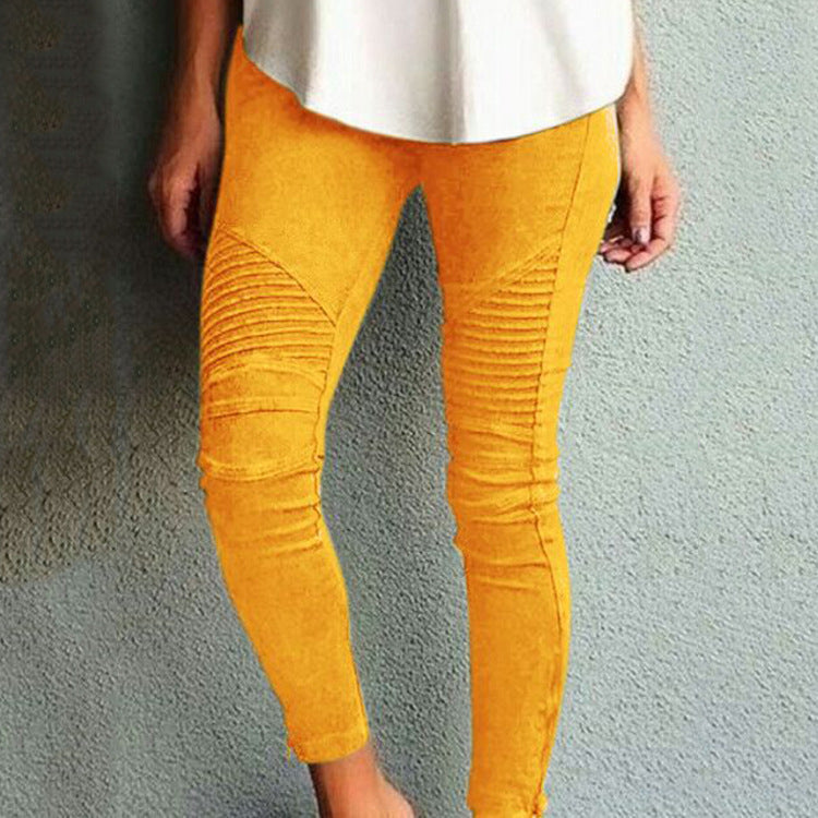 Women's Fashion Casual Skinny Pants Slim Fit Tight Elastic Pants