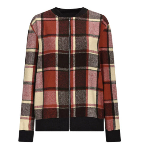 European And American Autumn And Winter Plaid Baseball Jacket Jacket