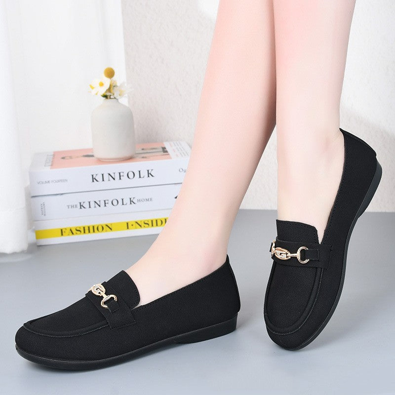 Solid Color Casual Shoes Soft Sole Work