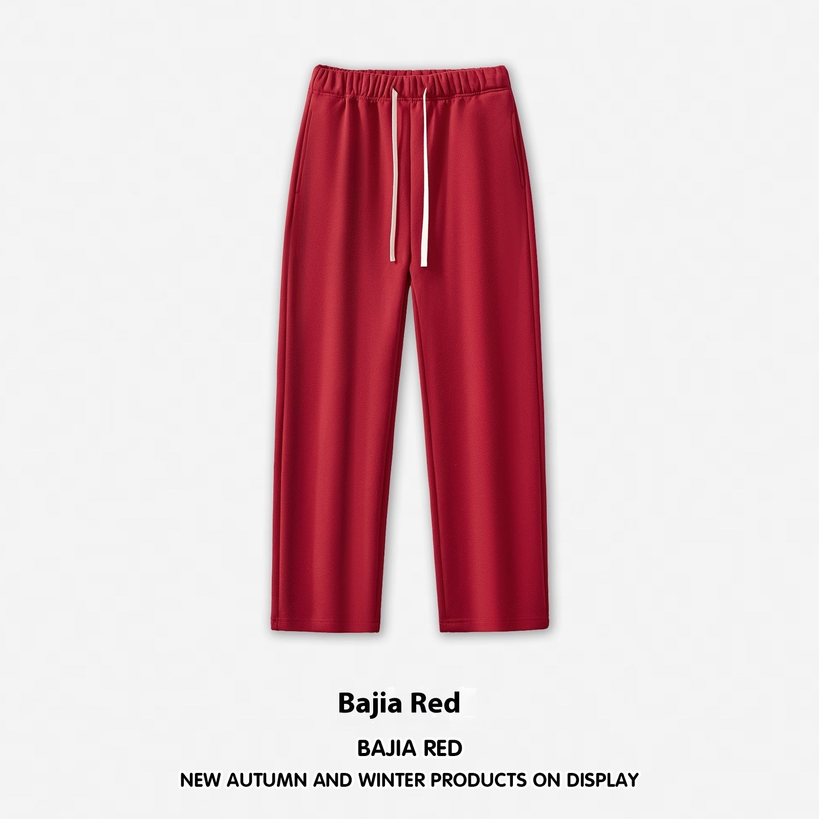 Men's Wide Leg Straight Dopamine Solid Color Sweatpants