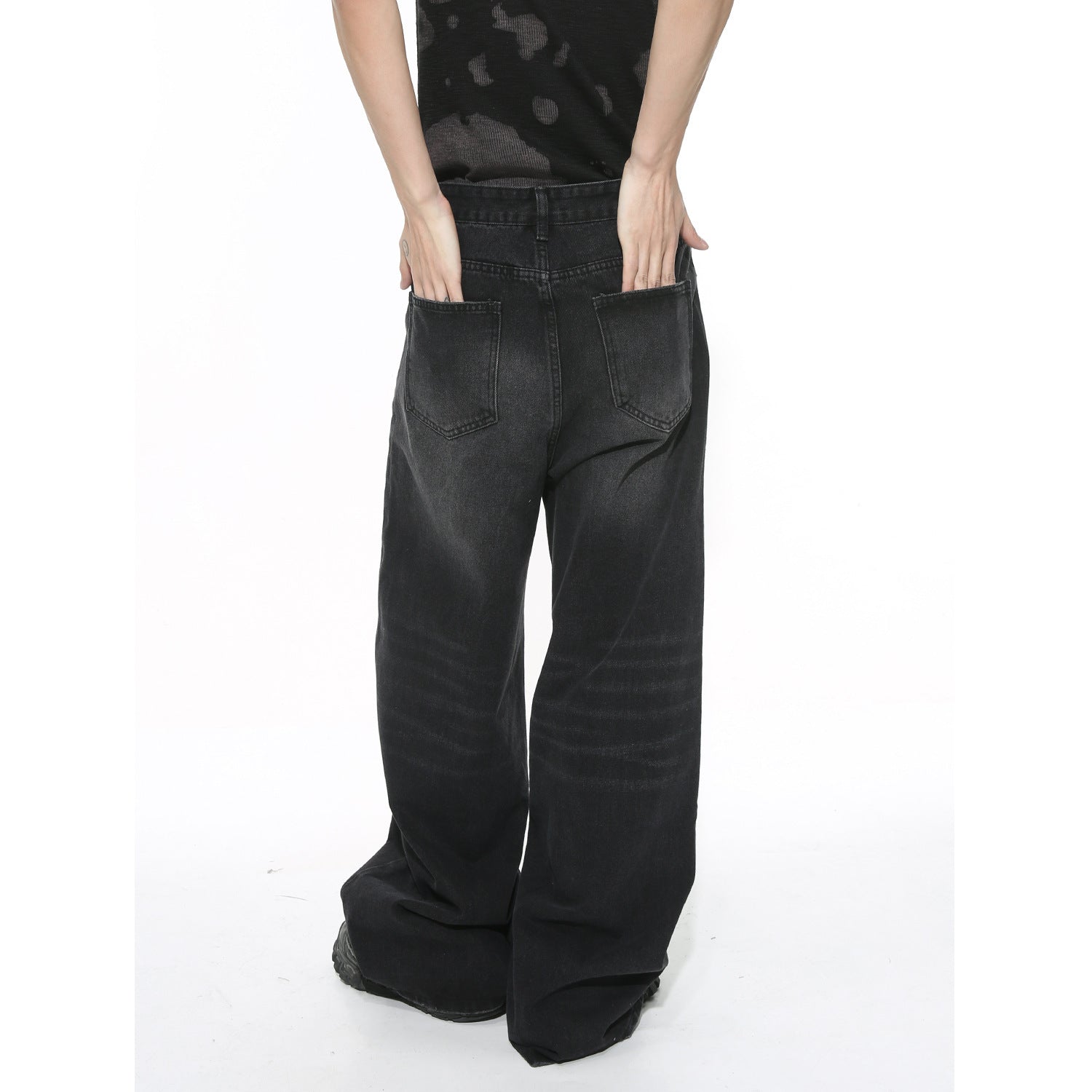 Men's Vintage Wide Leg Mopping Jeans Tide