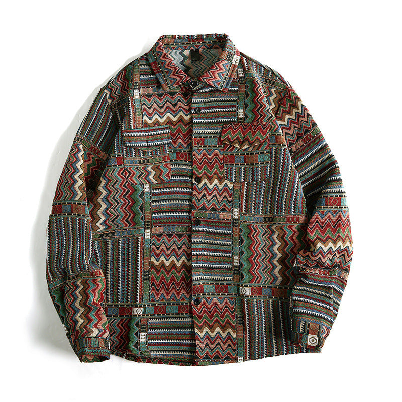 Men's Jacquard Pattern Long Sleeve