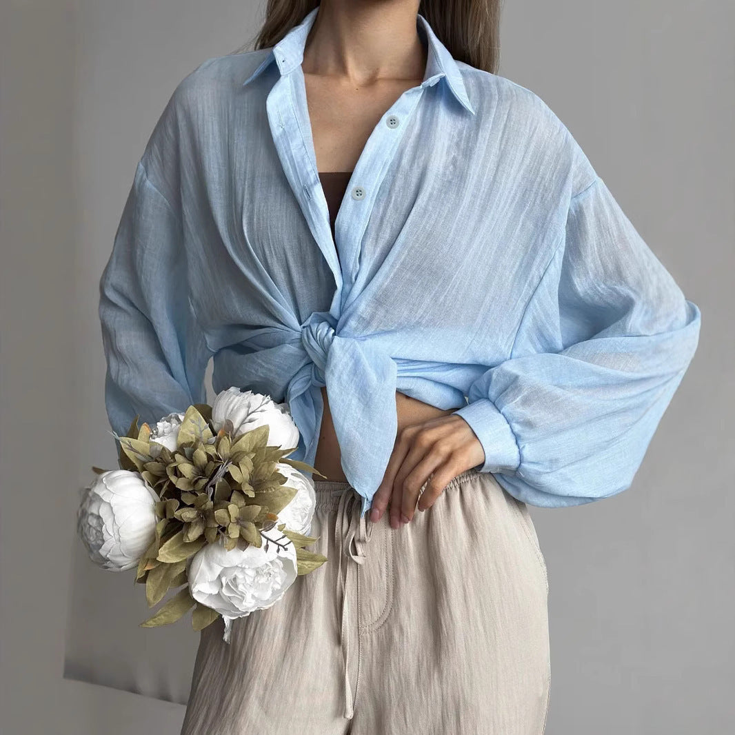 Women's Casual Fashion Solid Color Shirt