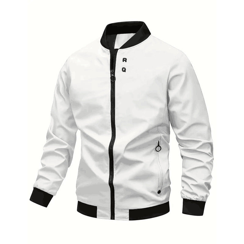 Men's Fashion Baseball Uniform Stand-up Collar Casual Jacket