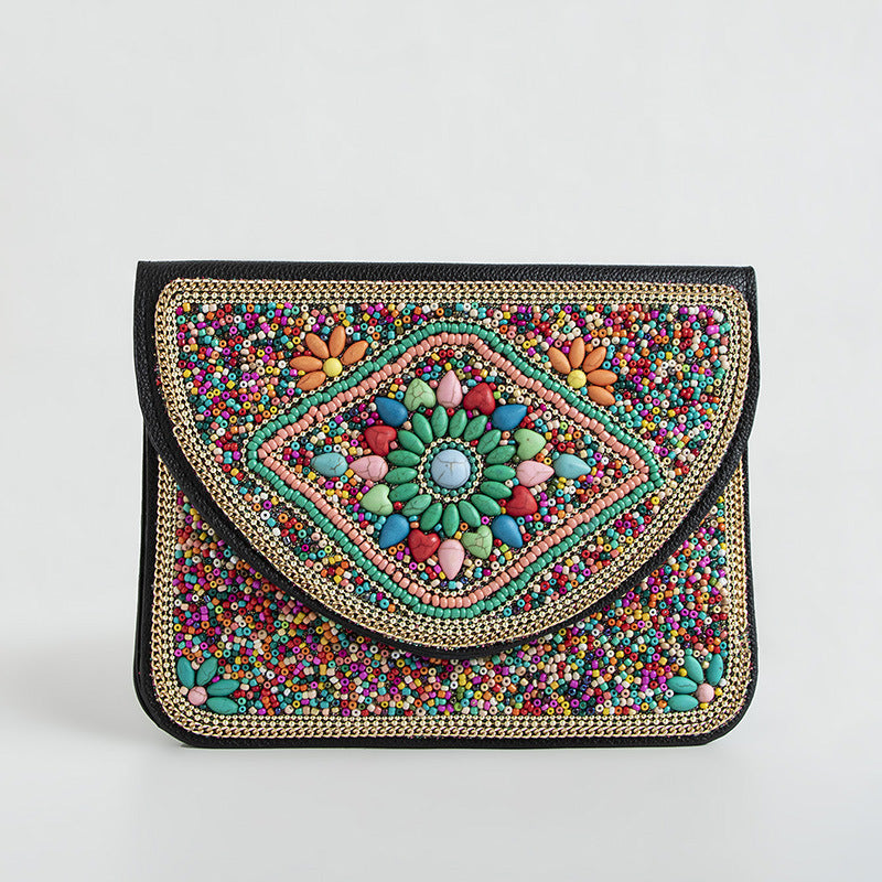 Bohemian Style Bag Bead Ethnic Style Satchel Shell Phone Bag