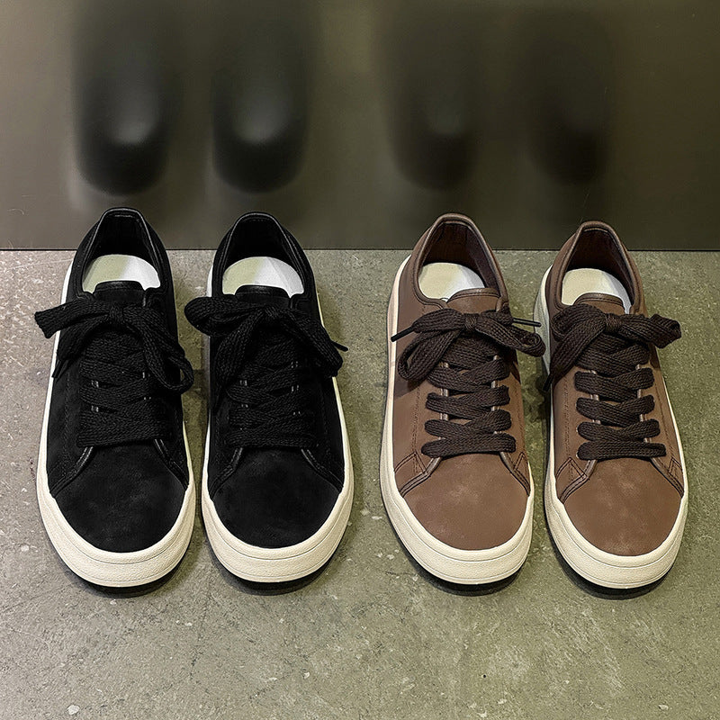 Breathable Matte Leather Versatile Sports Casual Shoes