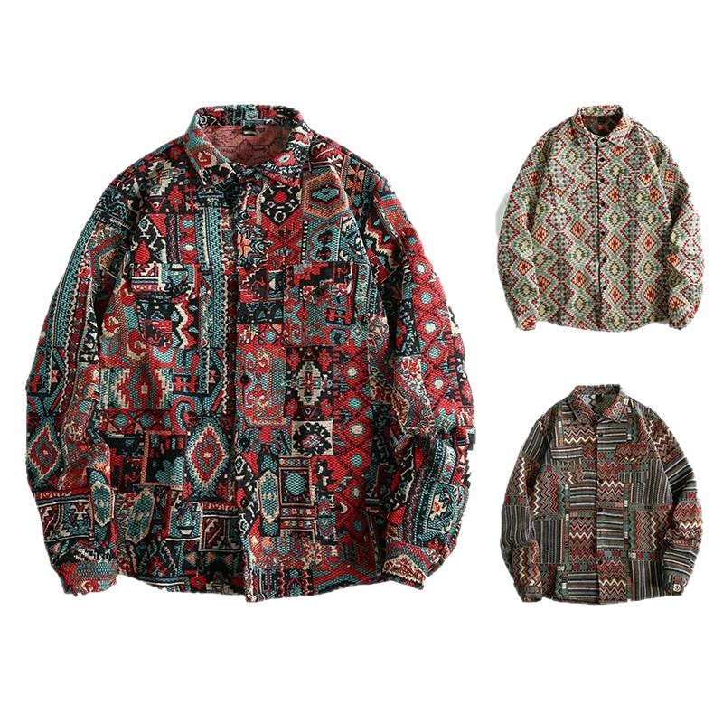 Men's Jacquard Pattern Long Sleeve
