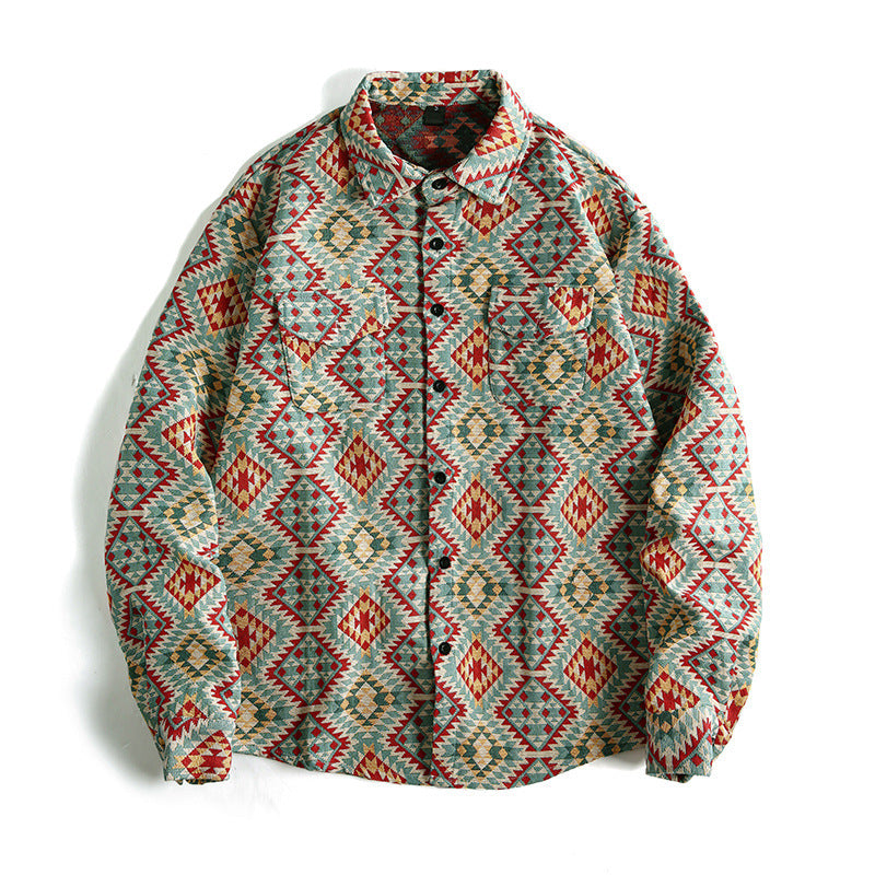 Men's Jacquard Pattern Long Sleeve