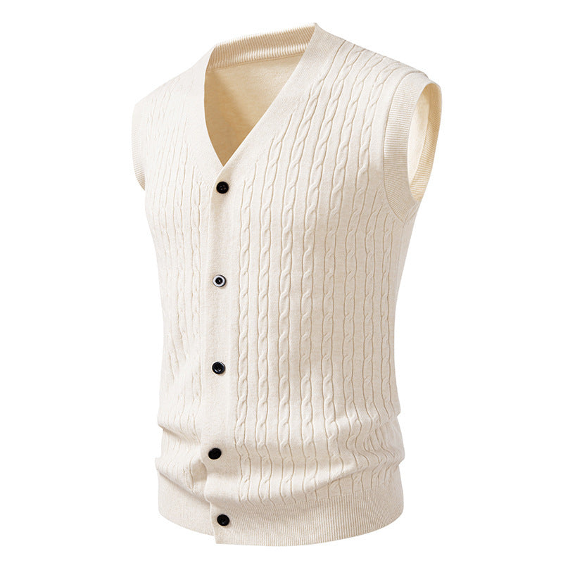 Men's Twisted Cardigan Sweater