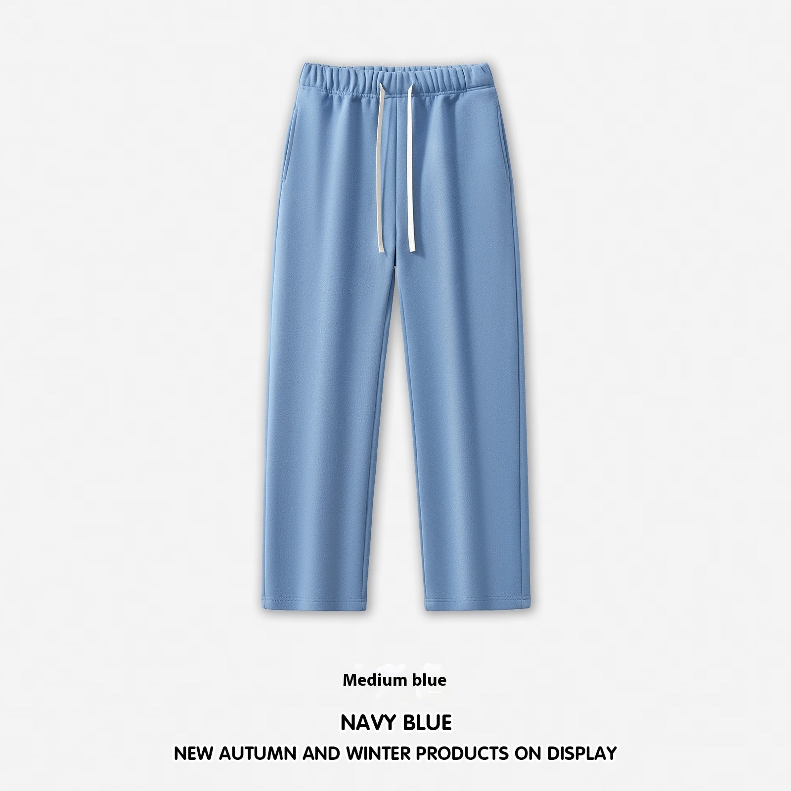 Men's Wide Leg Straight Dopamine Solid Color Sweatpants