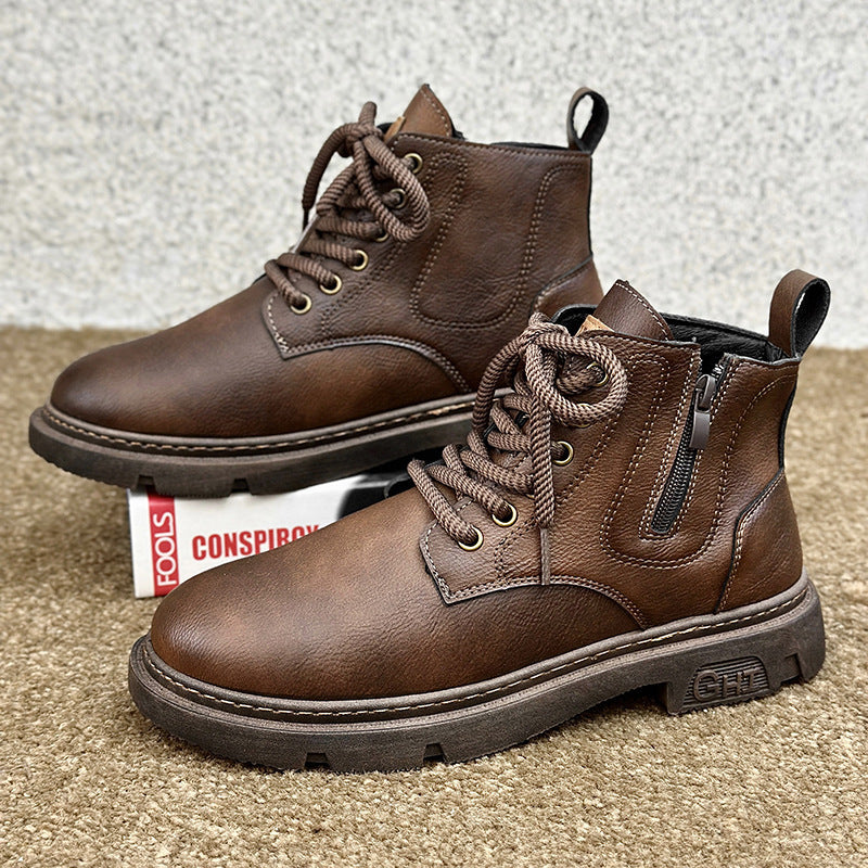 Men's Boots High-top New British Retro Workwear Trendy Casual