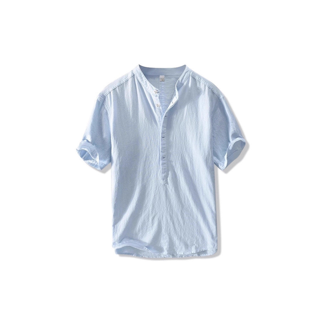 Chinese Style Summer Men's Linen Shirt