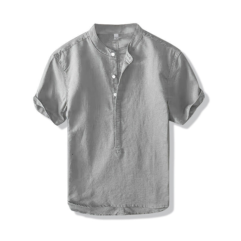 Chinese Style Summer Men's Linen Shirt