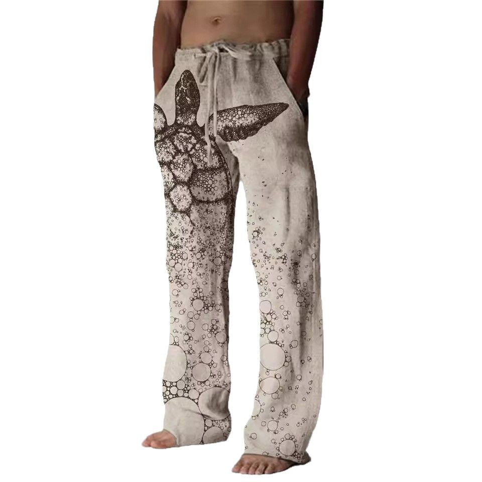 Casual Straight-leg Loose Drawstring Trousers