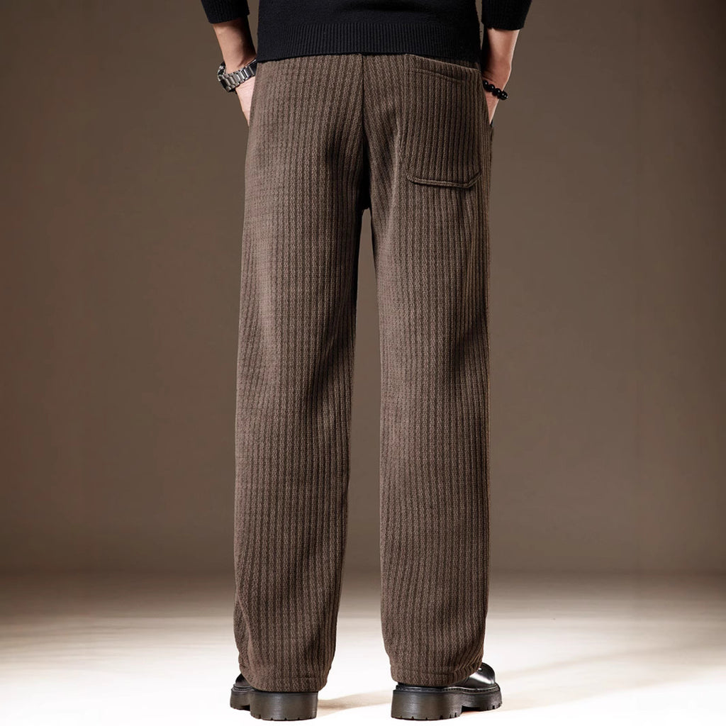 Thick Stripe Velvet Heavy Corduroy Straight Casual Pants