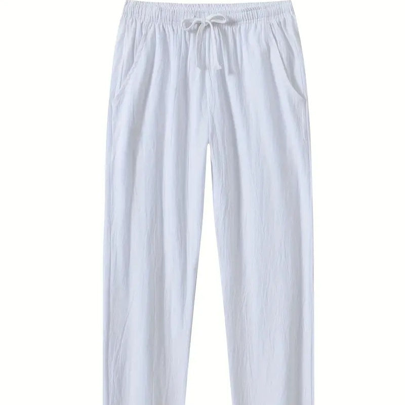 Cotton And Linen Beach Pants Men's Loose Casual
