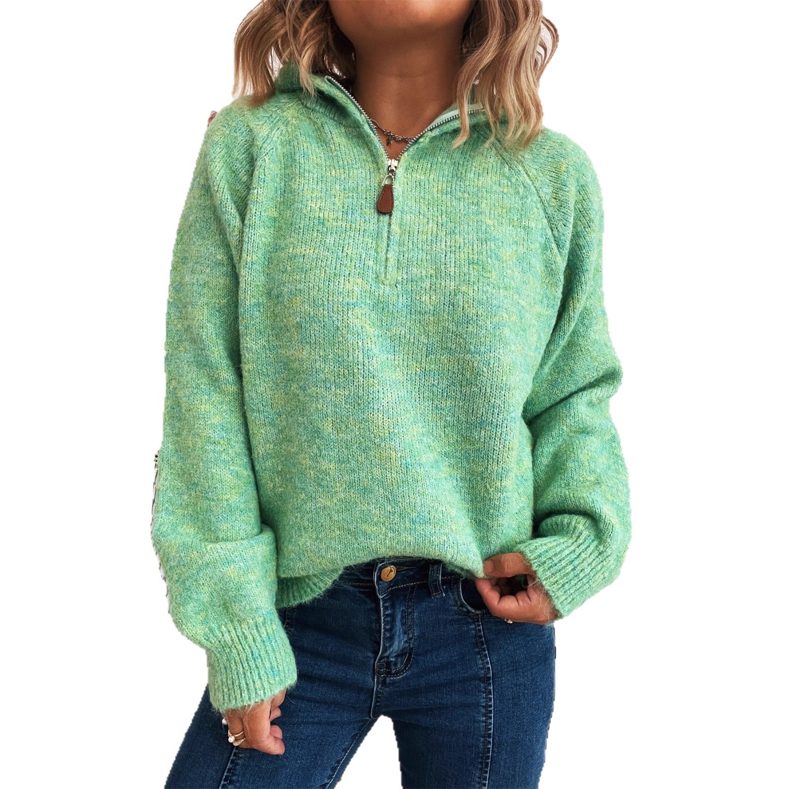 Solid Color Casual Hooded Knitted Sweater For Women