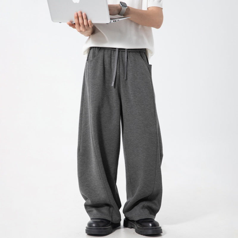 Split Patchwork Casual Pants Men's Loose Track Sweatpants