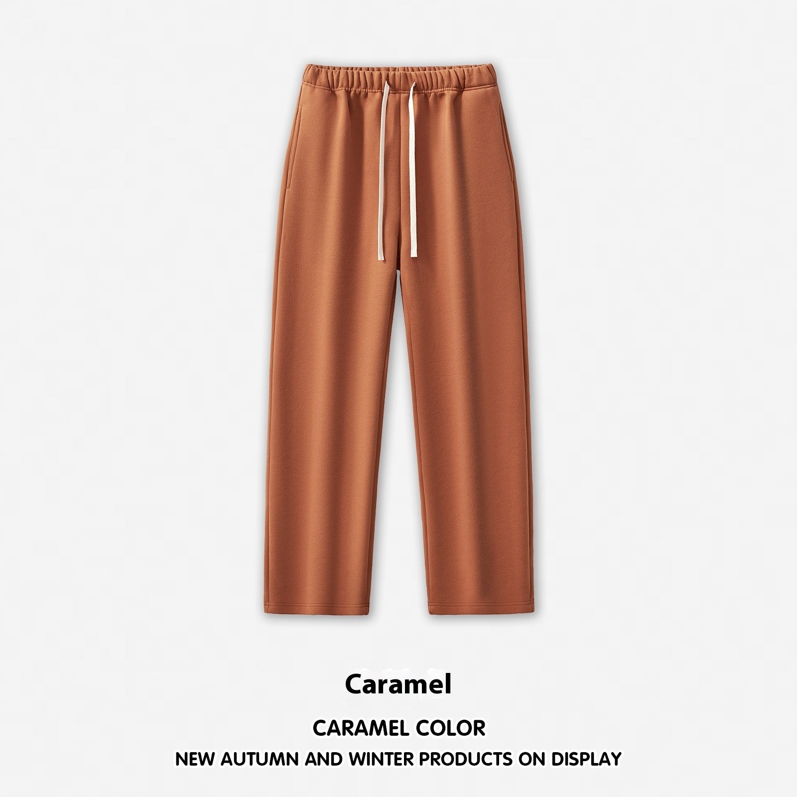 Men's Wide Leg Straight Dopamine Solid Color Sweatpants