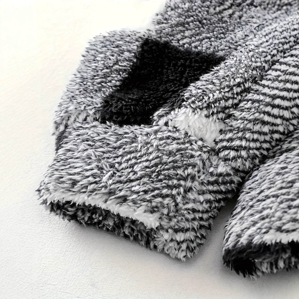 European And American Autumn And Winter Plaid Pattern Imitation Fur Men's Break