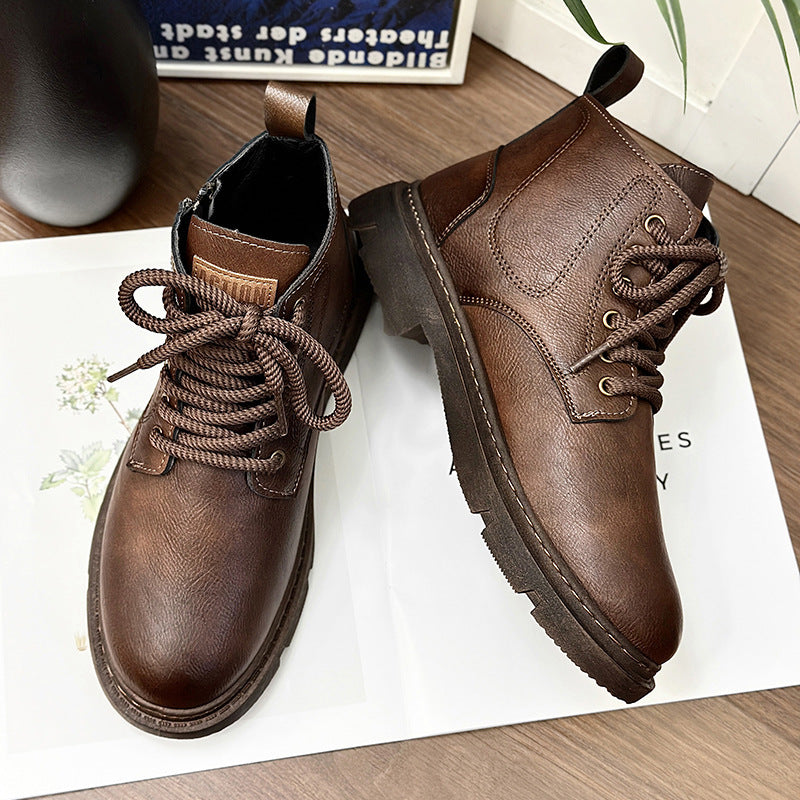 Men's Boots High-top New British Retro Workwear Trendy Casual
