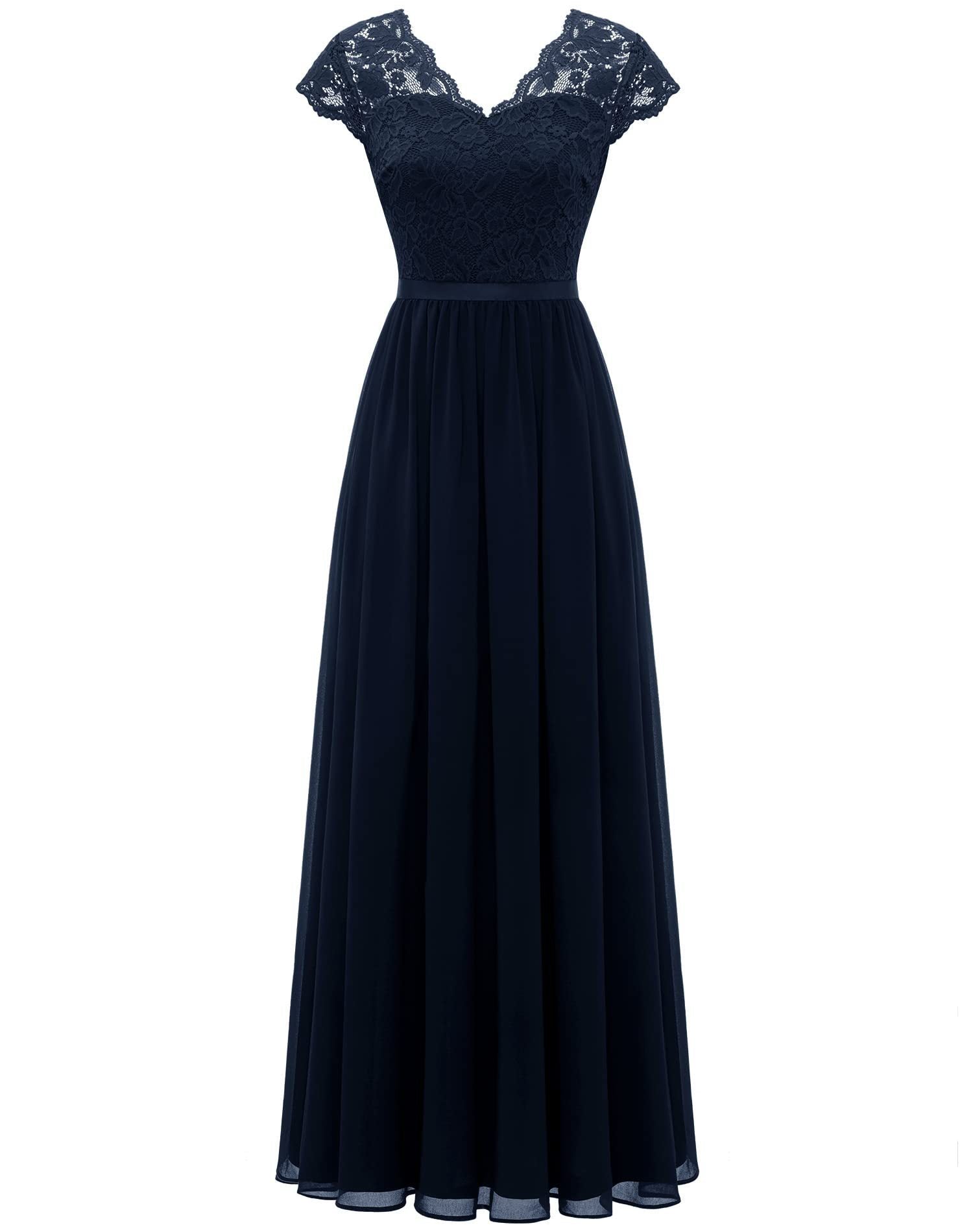 Lace Long Patchwork Waist-tight Noble Dress