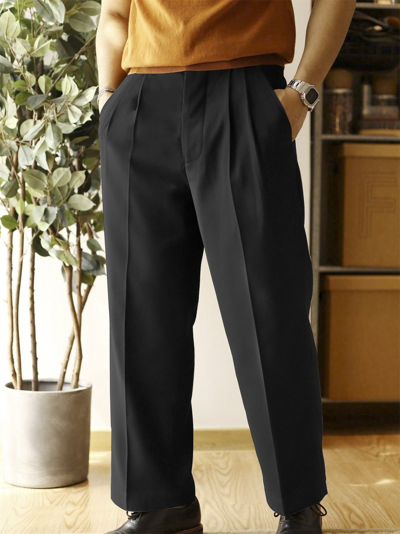 Men's Casual Fashion Loose Straight Trend Wide-leg Pants