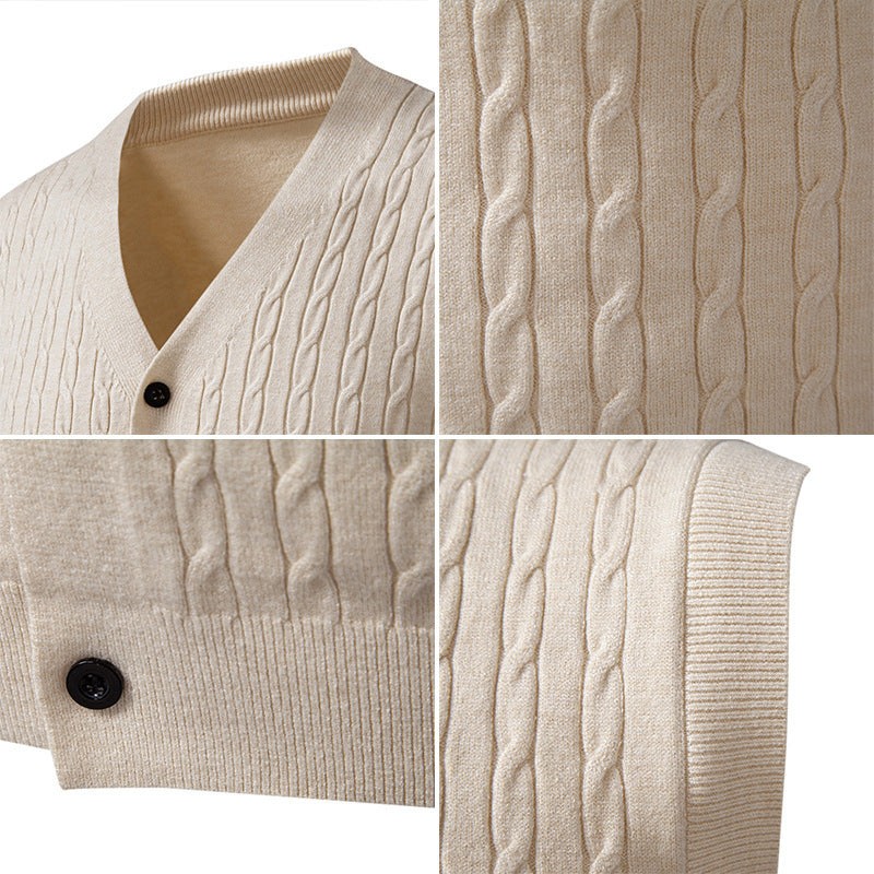 Men's Twisted Cardigan Sweater