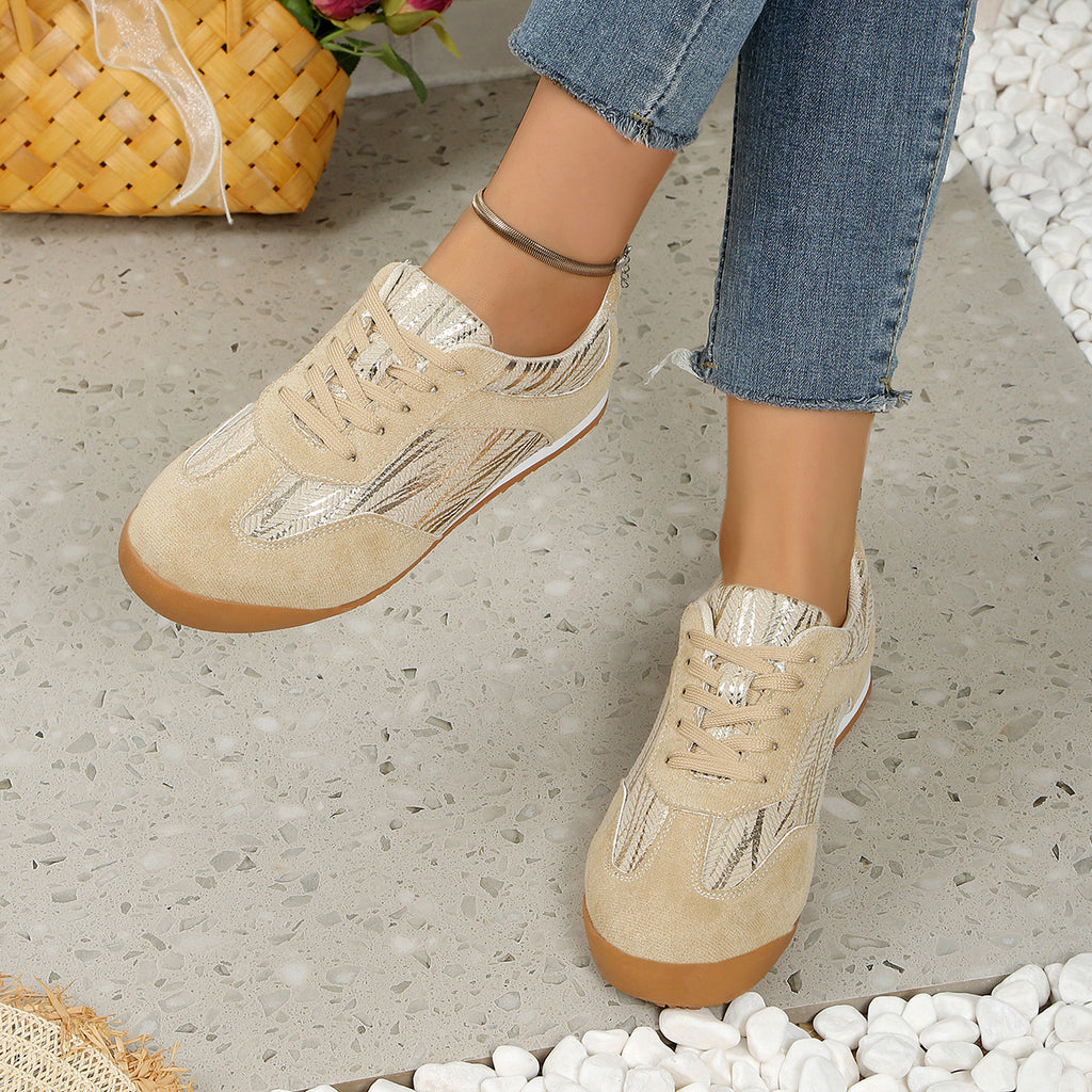 Lightweight Retro White Shoes For Women Leisure Street Shot