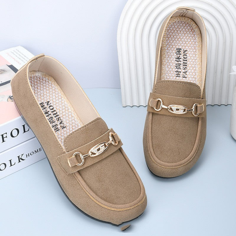 Solid Color Casual Shoes Soft Sole Work