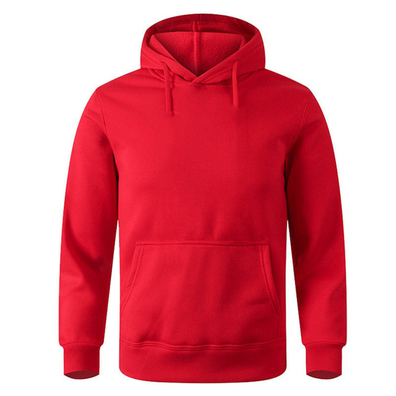 Solid Color Hooded Pullover Men's Sweater