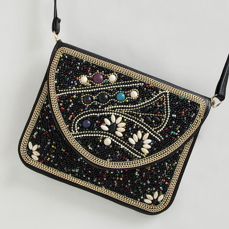 Bohemian Style Bag Bead Ethnic Style Satchel Shell Phone Bag