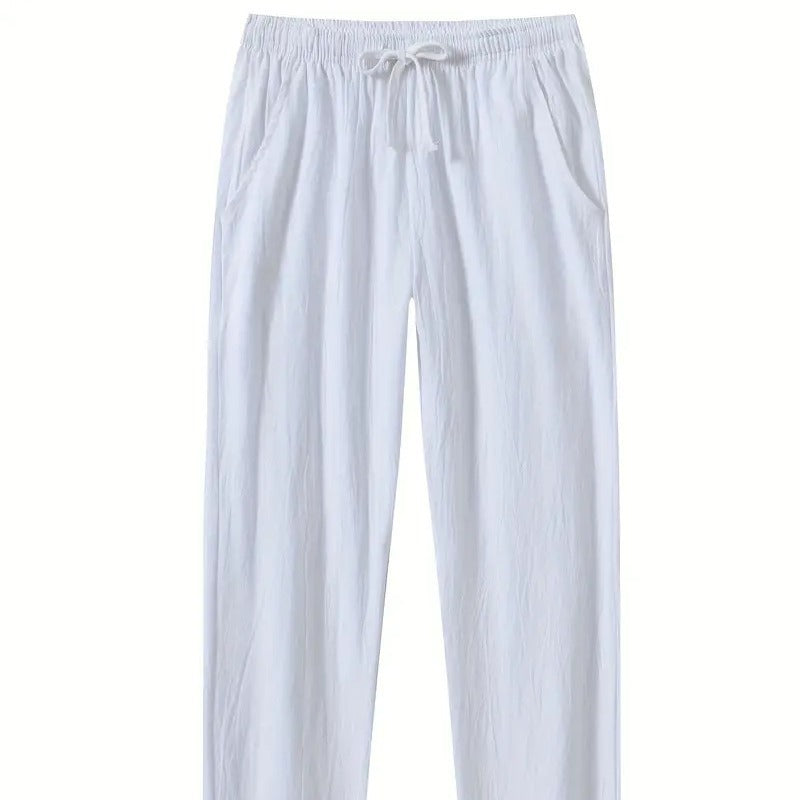 Cotton And Linen Beach Pants Men's Loose Casual