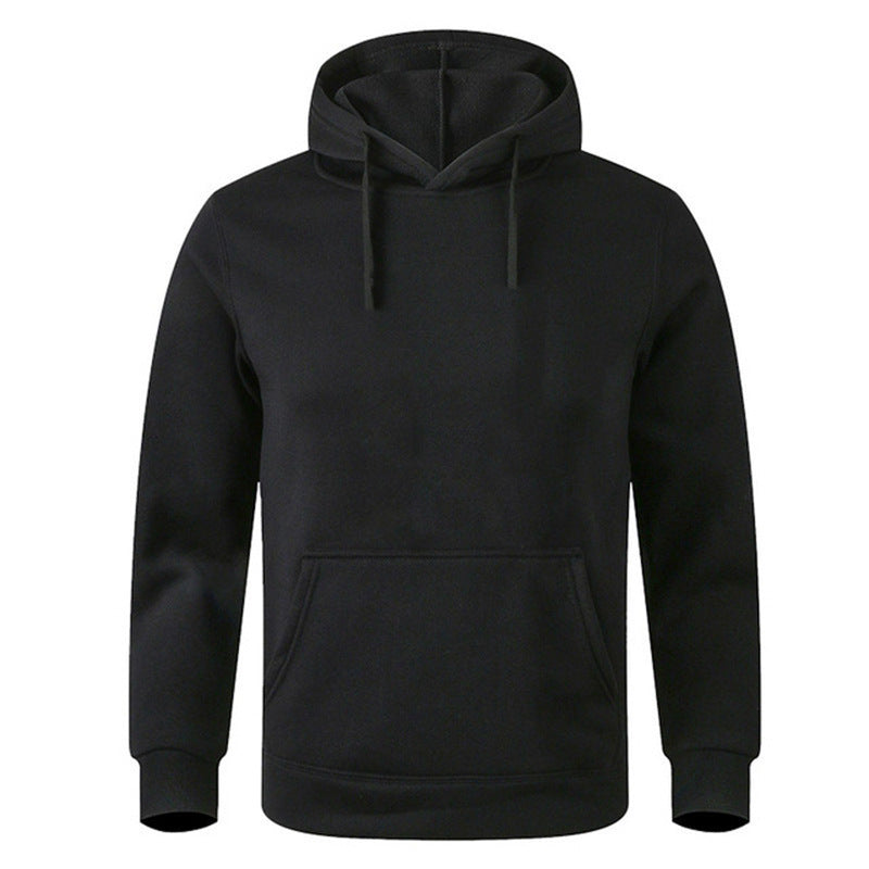 Solid Color Hooded Pullover Men's Sweater